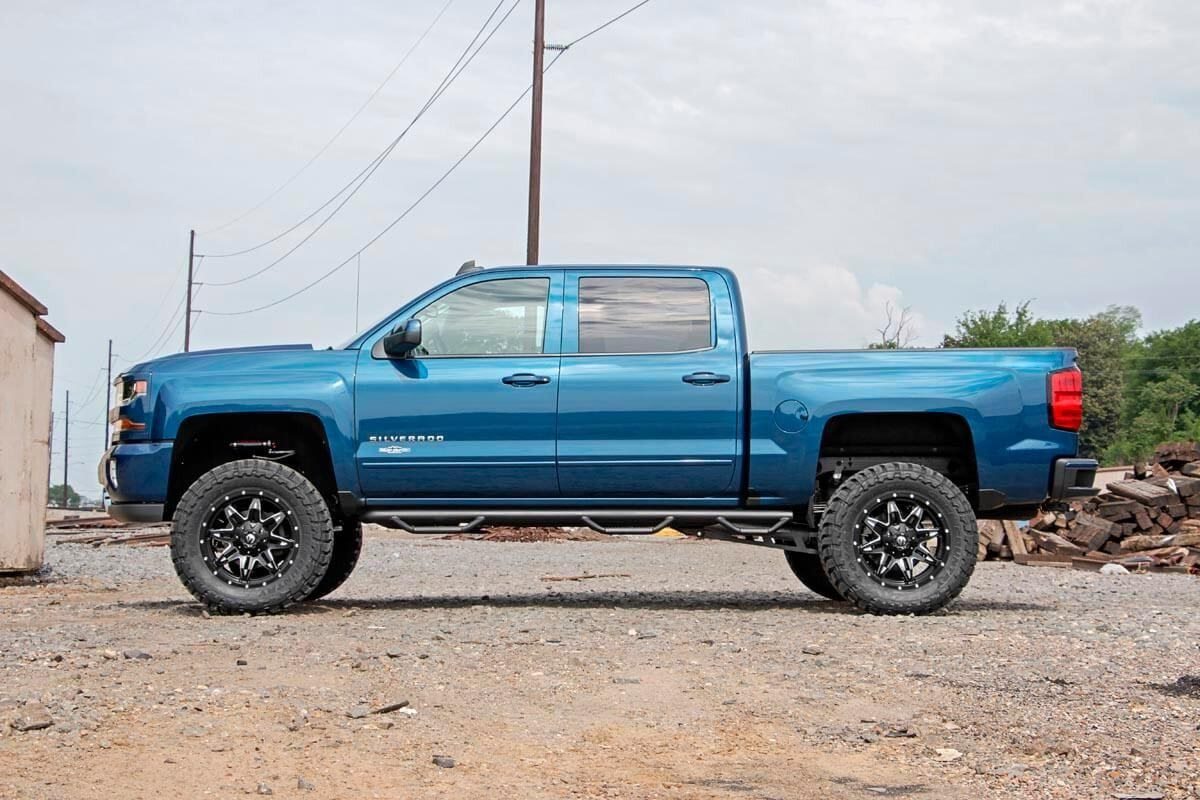 GMC Sierra 1500 Suspension Lift Kit - Front + Rear - Rough Country - 7 Inch Lift Kit | Cast Steel | Vertex - '14-'18